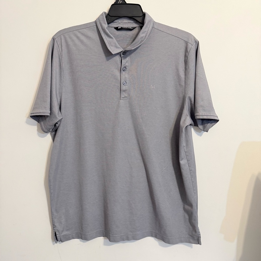 TravisMathew Polo Men’s XXL Pima Cotton Blend Golf Shirt Gray 1MW892